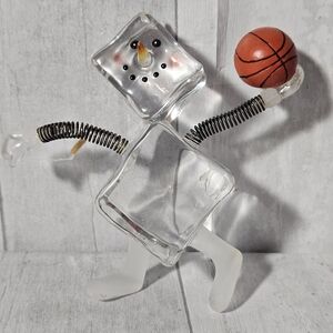 Ice Cube Basketball Vintage Snowman Ornament